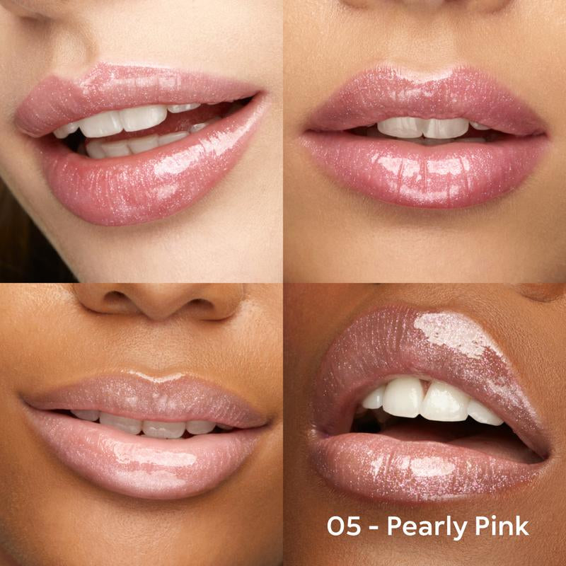 KIKO Milano 3D Hydra Lip Gloss Pink Bundle (17 Pearly Mauve + 05 Pearly Pink) | Softening Lip Gloss for a 3D Look