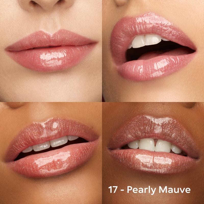 KIKO Milano 3D Hydra Lip Gloss Pink Bundle (17 Pearly Mauve + 05 Pearly Pink) | Softening Lip Gloss for a 3D Look