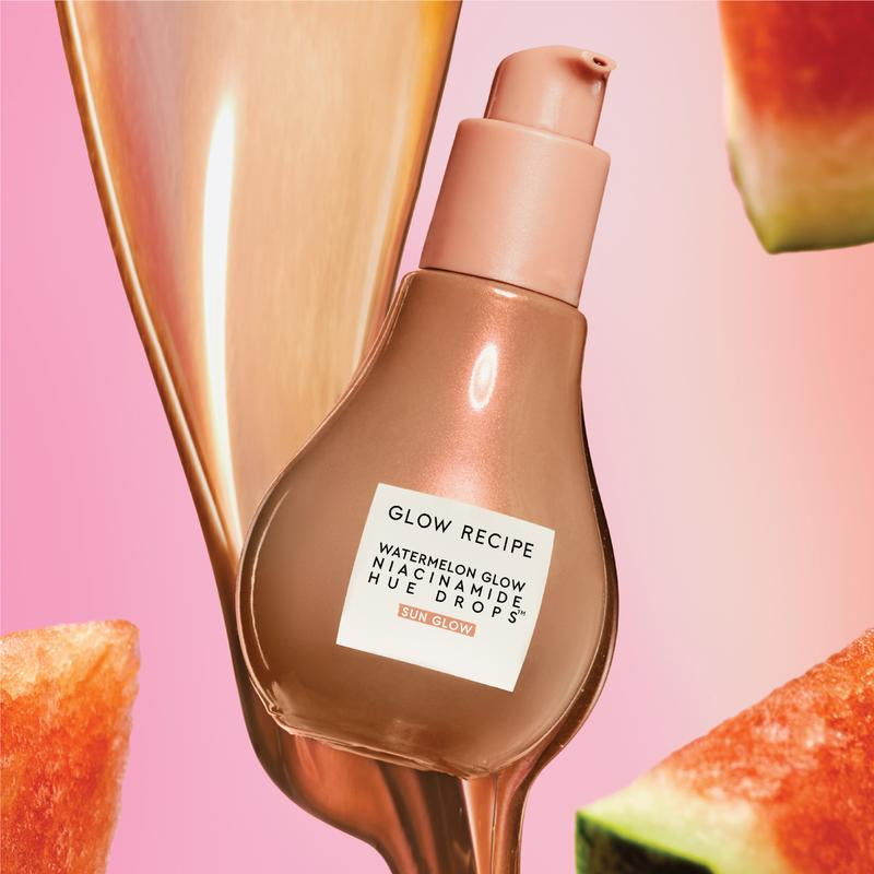 Glow Recipe Hue Drops Skincare Bundle, Watermelon Glow Niacinamide Hue Drops